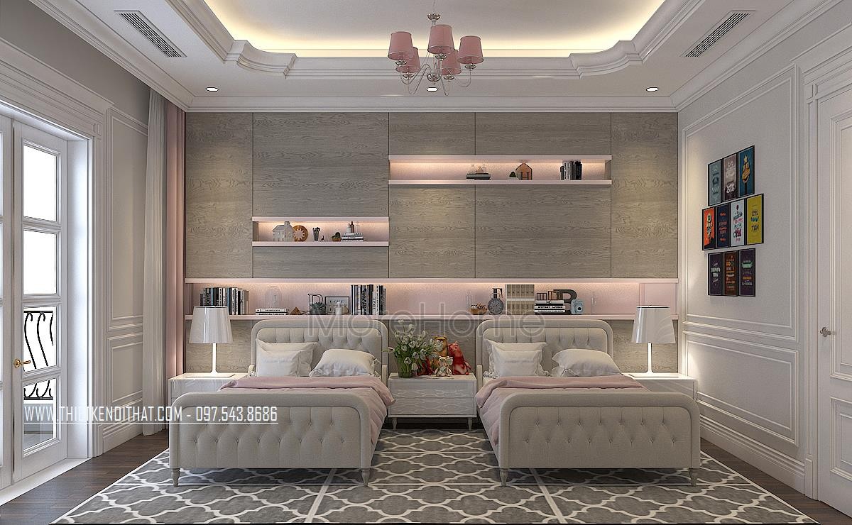 Mẫu thiết kế nội thất biệt thự song lập đẹp tại Hải Phòng - Anh Hưng