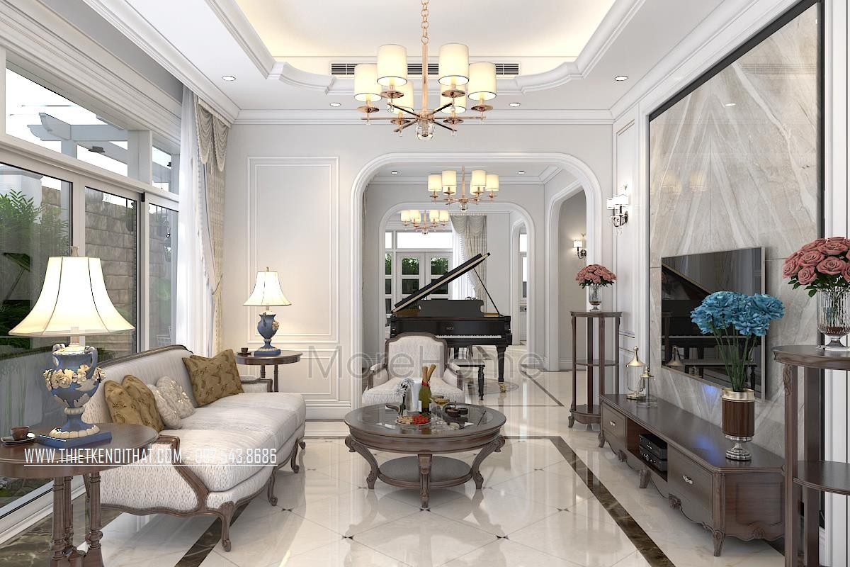 Mẫu thiết kế nội thất biệt thự song lập đẹp tại Hải Phòng - Anh Hưng