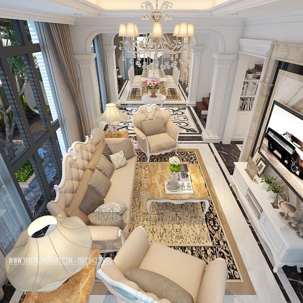 Nội thất biệt thự Vinhomes Thăng Long tân cổ điển sang trọng Nội thất biệt thự Vinhomes Thăng Long tân cổ điển sang trọng