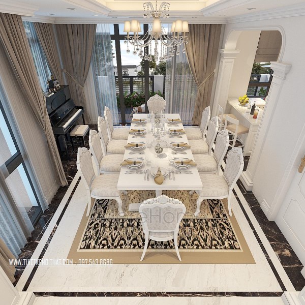 Nội thất biệt thự Vinhomes Thăng Long tân cổ điển sang trọng Nội thất biệt thự Vinhomes Thăng Long tân cổ điển sang trọng