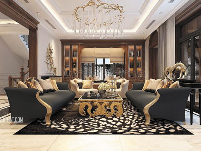  Thiết kế nội thất phòng khách biệt thự GreenBay