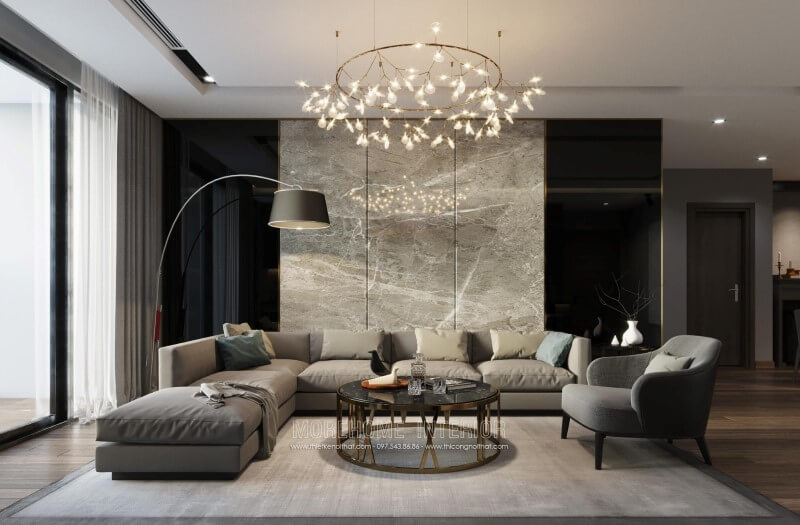 Đơn giản, tiện nghi nhưng vẫn tạo nên sự sang trọng với mẫu sofa L hiện đại thiết kế biệt thự
