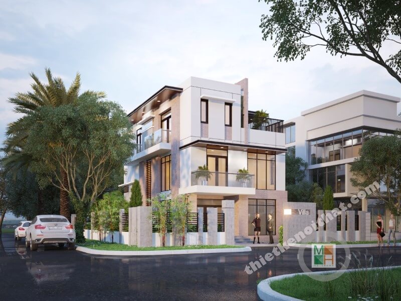 Công trình thiết kế kiến trúc đẹp cho villa 3 tầng hiện đại tại KĐT Phú Mỹ Hưng Hồ Chí Minh Thiết kế biệt thự