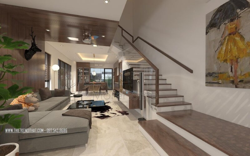 Trang trí biệt thự Vinhomes Thăng Long đẹp với xu hướng hiện đại, các đường nét và màu sắc nhẹ nhàng, đơn giản gợi mở cảm giác trẻ trung và thoải mái Thiết kế biệt thự