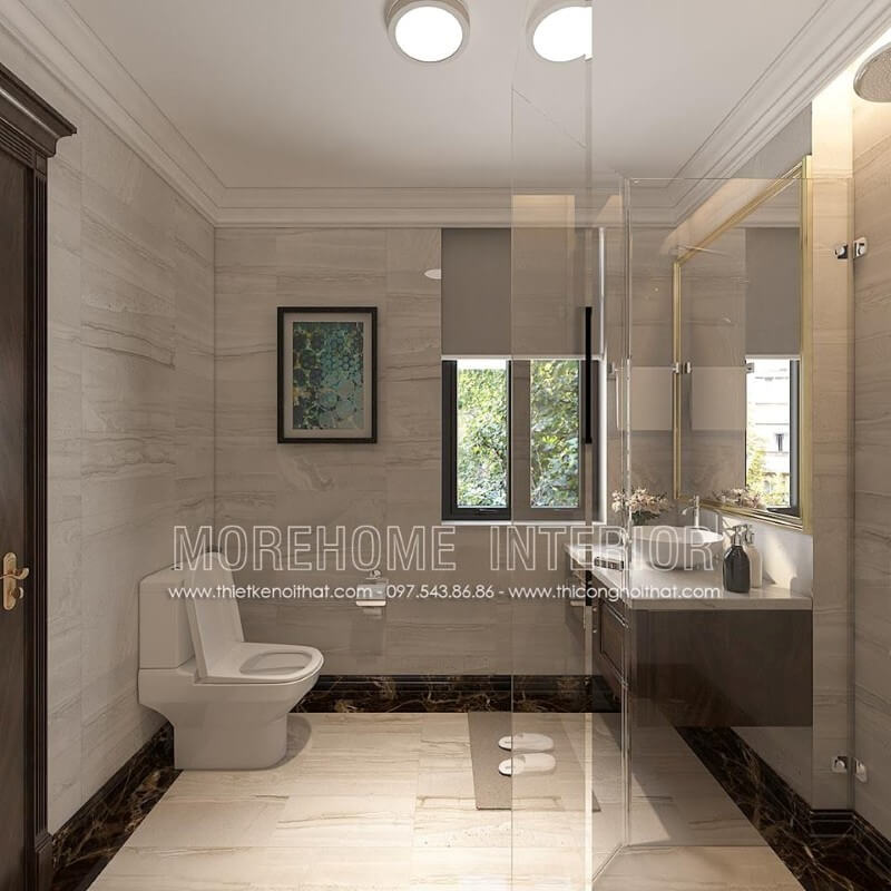 Thiết kế nội thất phòng tắm biệt thự sang trọng, hiện đại Thiết kế phòng tắm biệt thự