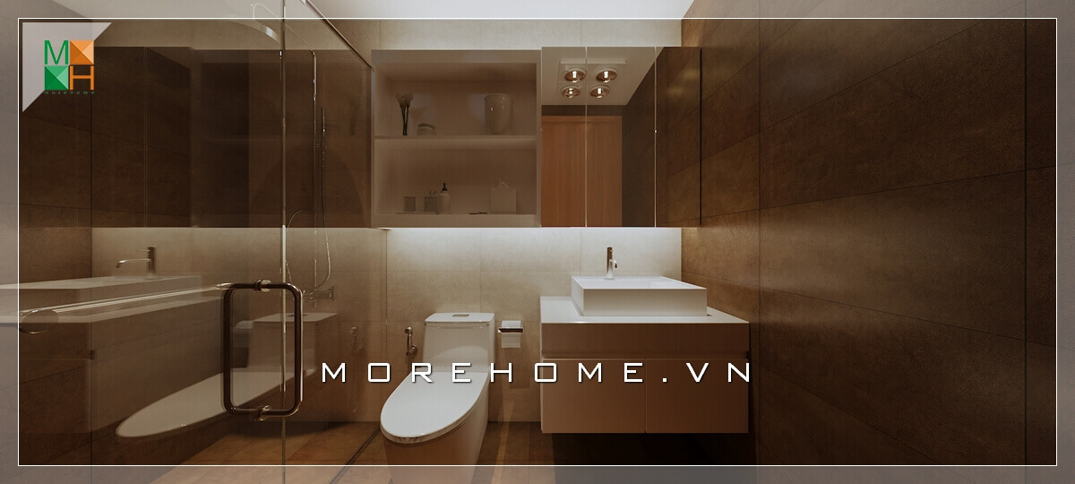 Thiết kế nội thất phòng tắm WC nhà phố, biệt thự tiện lợi mang phong cách hiện đại tạo sự hấp dẫn và sang trọng. Thiết kế phòng tắm biệt thự