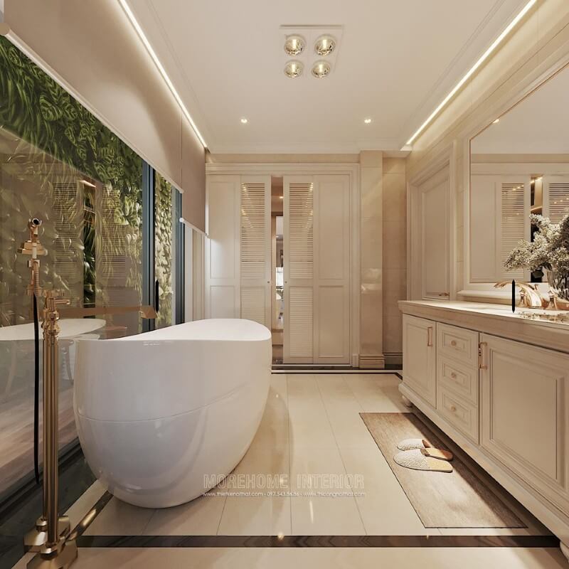 Mẫu thiết kế nội thất phòng tắm nhà tắm sang trọng cho biệt thự thiết kế biệt thự