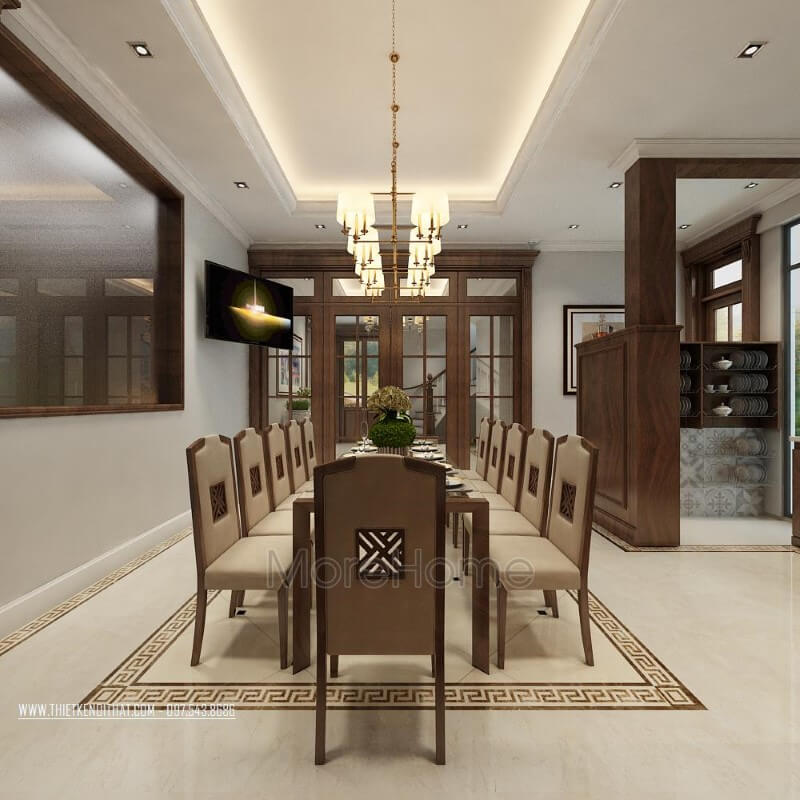 Sản phẩm bàn ghế ăn gỗ óc chó tự nhiên đẹp đẳng cấp Mẫu thiết kế phòng ăn biệt thự gỗ tự nhiên