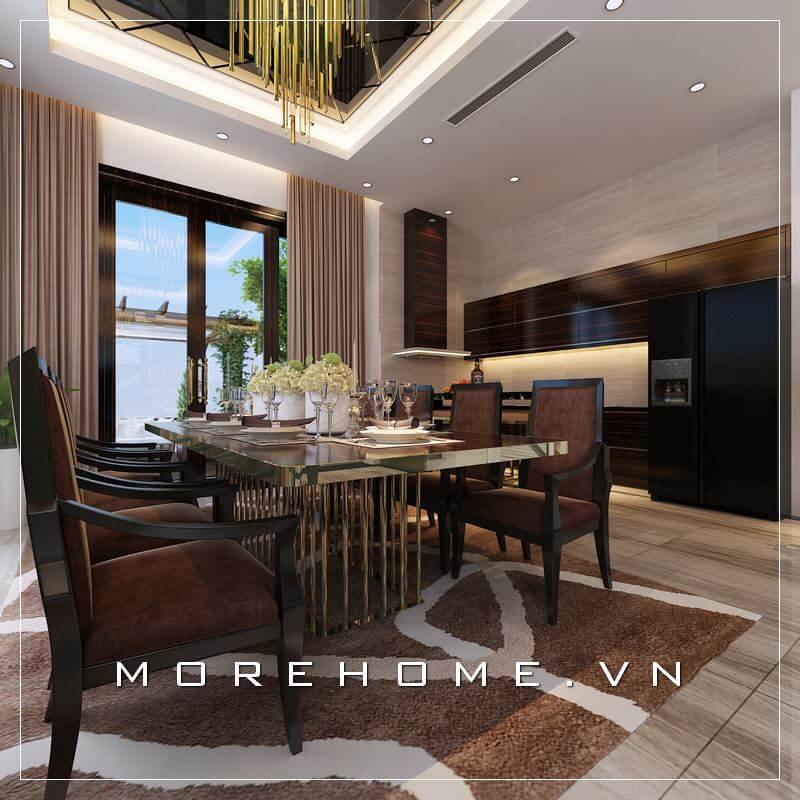 Thiết kế nội thất phòng bếp hiện đại, tiện nghi cho không gian biệt thự Thiết kế biệt thự