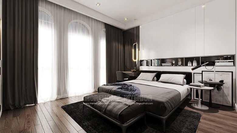 Thiết kế nội thất phòng ngủ đẹp cho biệt thự Louis city tại hà nội Thiết kế nội thất phòng ngủ biệt thự sang trọng, đẳng cấp