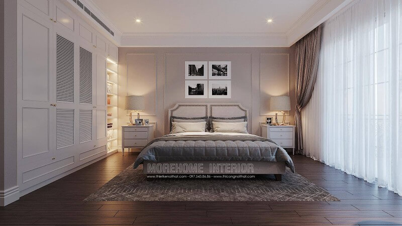 Mẫu thiết kế nội thất phòng ngủ biệt thự đẹp cao cấp Thiết kế nội thất phòng ngủ biệt thự sang trọng, đẳng cấp