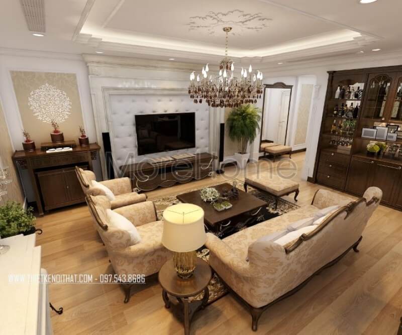 Mẫu sofa đẹp độc đáo và ấn tượng được thể hiện qua từng đường nét chạm khắc khéo léo tinh xảo Mẫu nội thất biệt thự tân cổ điển đẹp