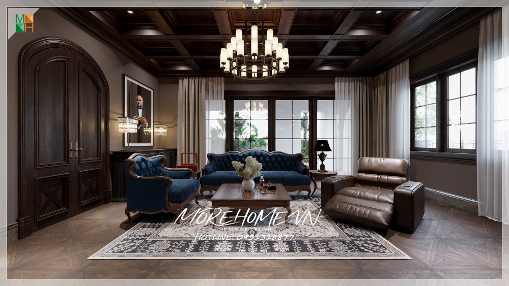 Sofa gỗ bọc nệm