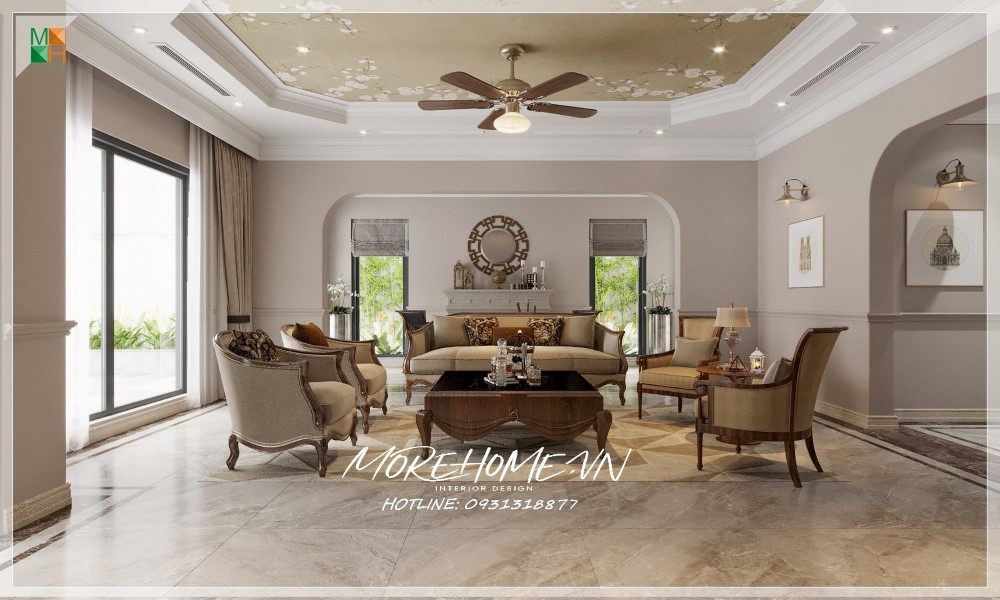 Sofa gỗ bọc nệm