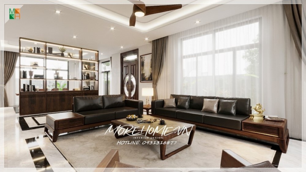 Sofa gỗ bọc nệm