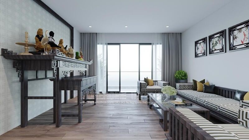 Sofa gỗ bọc nệm