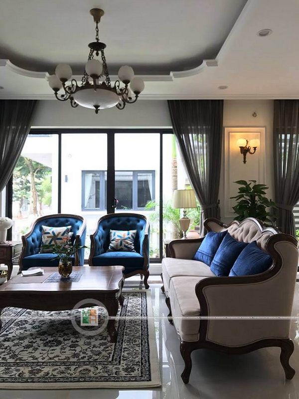 Sofa gỗ bọc nệm