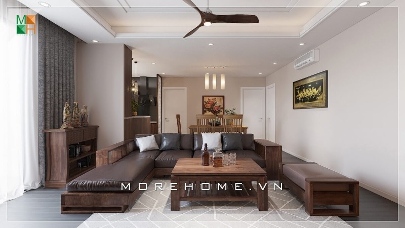 Sofa gỗ bọc nệm