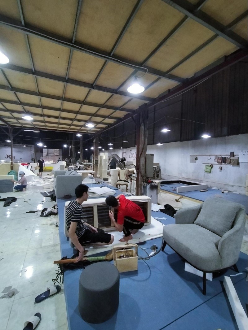 Sofa gỗ bọc nệm