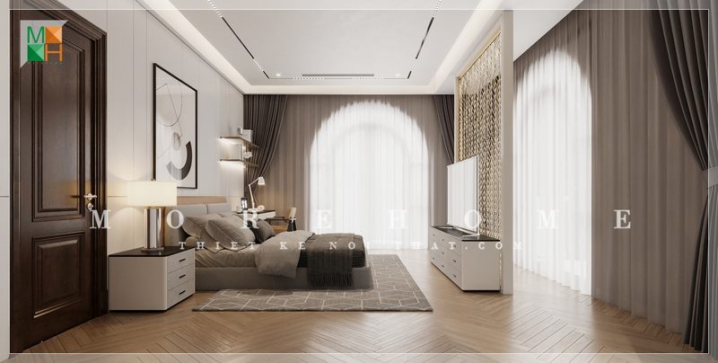 Gợi ý mẫu thiết kế phòng ngủ biệt thự đẹp sang trọng của đội ngũ KTS tại Morehome.