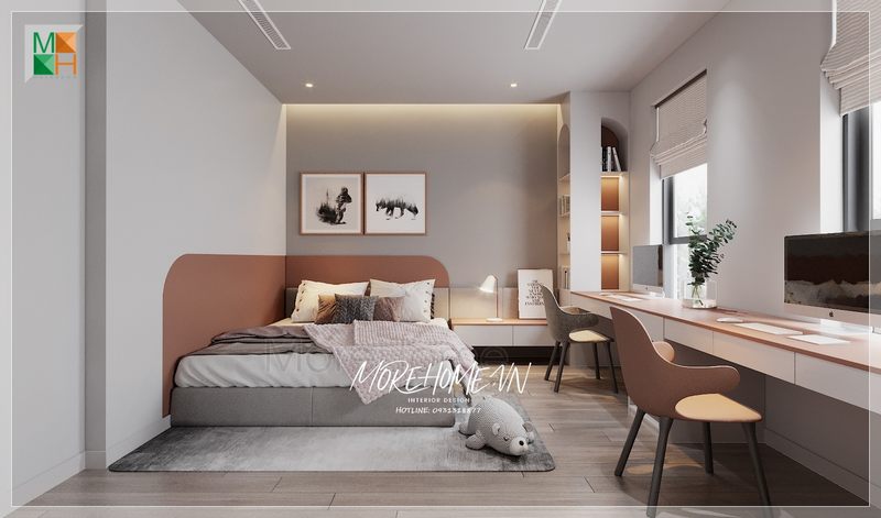 Với kinh nghiệm thiết kế lâu năm trong ngành đội ngũ KTS của Morehome luôn cho ra mắt những mẫu thiết kế phòng ngủ đẹp, hài hòa mang dấu ấn riêng cho từng gia chủ.