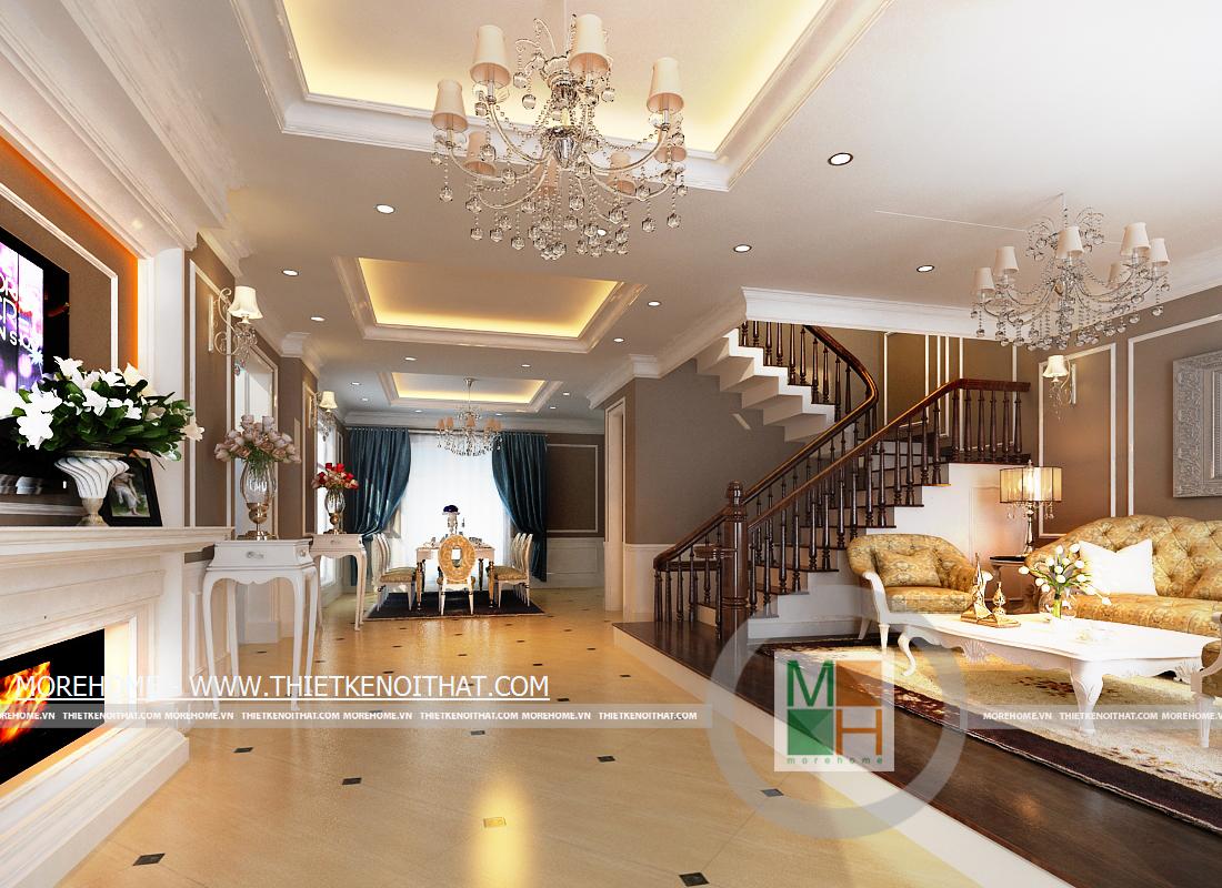 Hiện đại và tiện nghi hơn với nội thất biệt thự tân cổ điển