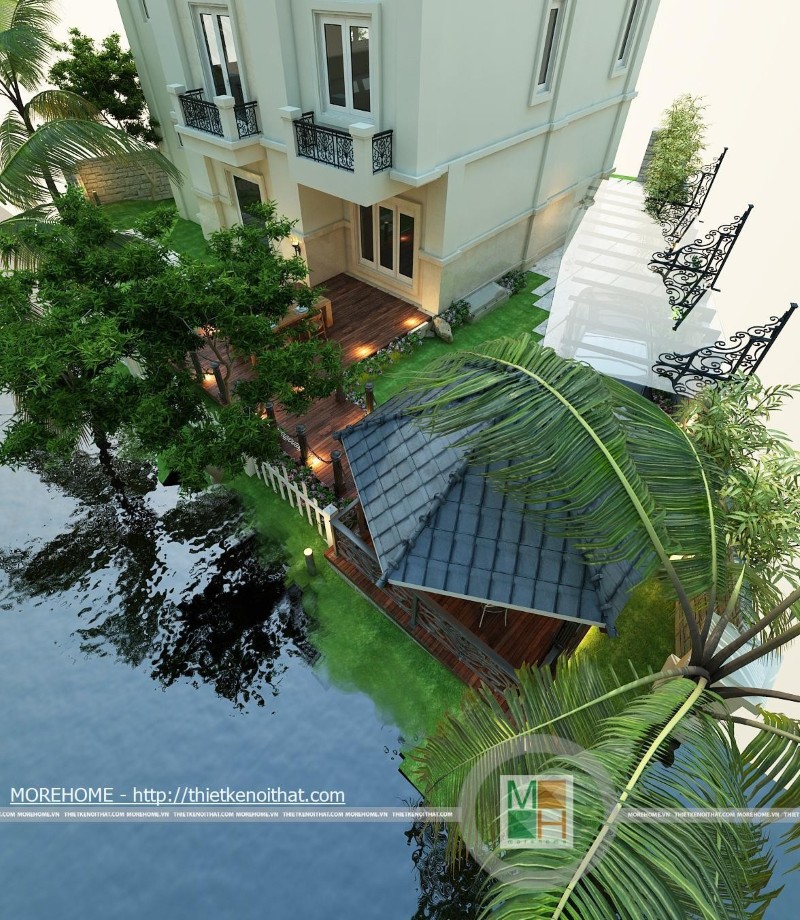 thiết kế biệt thự sân vườn đẹp hoàn mỹ