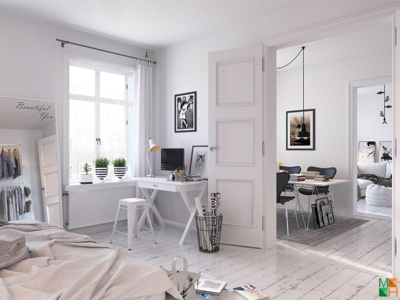 Thiết kế nội thất biệt thự mini với phong cách Scandinavian Thiết kế nội thất biệt thự mini với phong cách Scandinavian