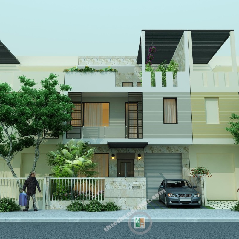 Thiết kế nội thất biệt thự mini 100m2 Thiết kế nội thất biệt thự mini 100m2