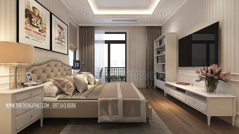 Thiết kế nội thất biệt thự tân cổ điển Thiết kế nội thất biệt thự tân cổ điển